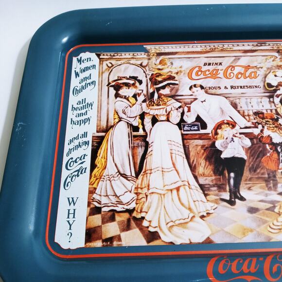 Vintage Coca-Cola Soda Fountain Serving Tray Victorian Soda Shop - Picture 2 of 5
